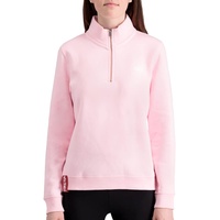 Alpha Industries Half Zip Sweater SL Wmn Sweatshirt für Damen Pastel Pink