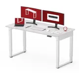 FlexiSpot QS2 elektrisch höhenverstellbarer Schreibtisch weiß rechteckig, 4-Fuß-Gestell weiß 140,0 x 70,0 cm