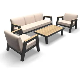 Lesli-Living Manu Loungeset anthrazit/beige
