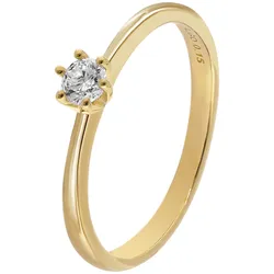 GLIZZ GL8658 Damenring mit Lab Grown Diamant 0,15 ct Gold 333 Brillantring, 54/17,2
