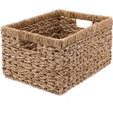 Decorasian Aufbewahrungskorb Regalkorb, geflochten aus Seegras - sehr stabil - L