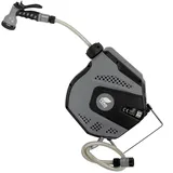 Yerd Schlauchaufroller : 10 Meter automatik Schlauchtrommel mit kompatiblen Anschlüssen, inkl. Gartenbrause (10m, mit Gartenbrause OHNE Feder Nachspann-Tool)