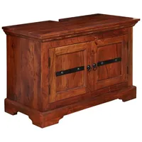 MASSIVMOEBEL24.DE Waschbeckenunterschrank Akazie 88x43x60 nougat lackiert OXFORD #1005