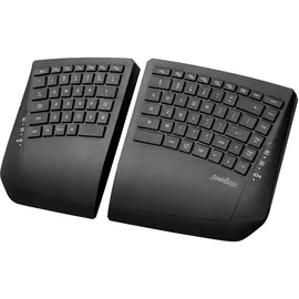 Perixx PERIBOARD-624B - Kabellose ergonomische Split-Tastatur - Flachen Tasten - Neigungswinkel einstellbar - US-englisches Layout