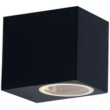 ETC Shop Außen Wand Strahler ALU Fernbedienung Garten Down Lampe dimmbar im Set inkl. RGB LED Leuchtmittel