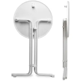 Beautissu Stehtisch Sylt Ø 70 cm Weiß,