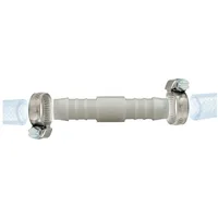 Tecuro Schlauchverbinder Tülle Ø 18 mm, mit Edelstahlschlauchschellen -