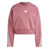 adidas Damen Sweatshirt W Fi 3S Crew, Pink Strata, IB8498, XL