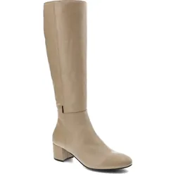 Beige Stiefel Nessi Gefütterte Lederschuhe, 36