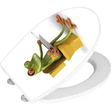 Wenko WC-Sitz Frog News Duroplast mit Absenkautomatik