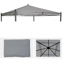 MCW Ersatzbezug für Dach Pergola Pavillon, Calpe 4x4m ~ hellgrau