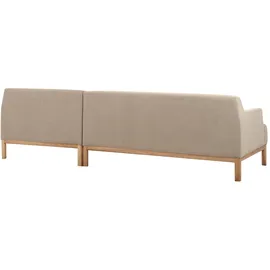 Beliani Ecksofa Taupe 3-Sitzer linksseitig