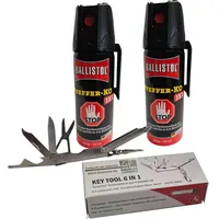 2 (Zwei) Dosen Tierabwehrspray KO Jet mit je 50 ml + gratis 1 Multitool Key Tool 6 in 1 fürs Schlüsselbund