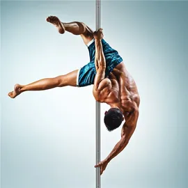Yaheetech Tanzstange 45 mm, Pole Dance Stange 225 cm bis 274,5 cm Höhenverstellbar, Strip Stange Statisch oder Spinning Mattsilber