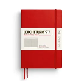 Leuchtturm1917 Notizbuch Medium Hardcover A5, Cherry, kariert
