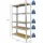 ECD Germany Lagerregal Metall 200x100x50 cm grau