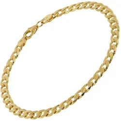trendor 51320 Panzer-Armband Silber 925 vergoldet 5 mm Breite, 19 cm