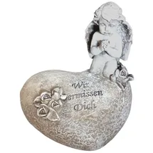 Buri Gedenkstein Engel auf Herz Weiß