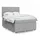 vidaXL Boxspringbett mit Matratze Hellgrau 140x200 cm Stoff