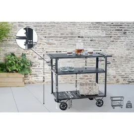 CLP Servierwagen Spring antik silber