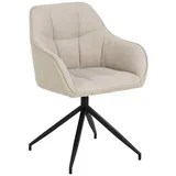 Actona ebuy24 Brenda Esszimmerstuhl mit Armlehne, Drehfunktion, Beige