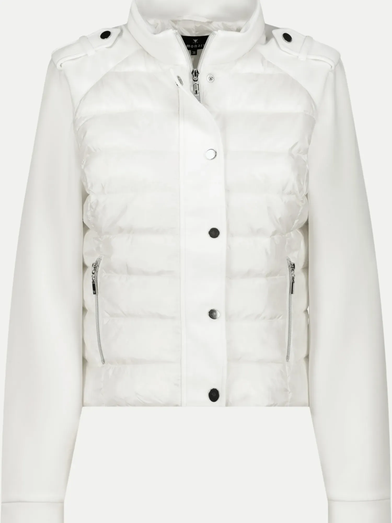 Steppjacke mit Neopren-Details Weiß 36