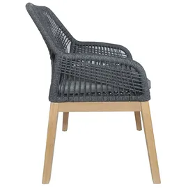 Garden Pleasure Pomona Gartenstuhl 62 x 60 x 82 cm grau 4 St.