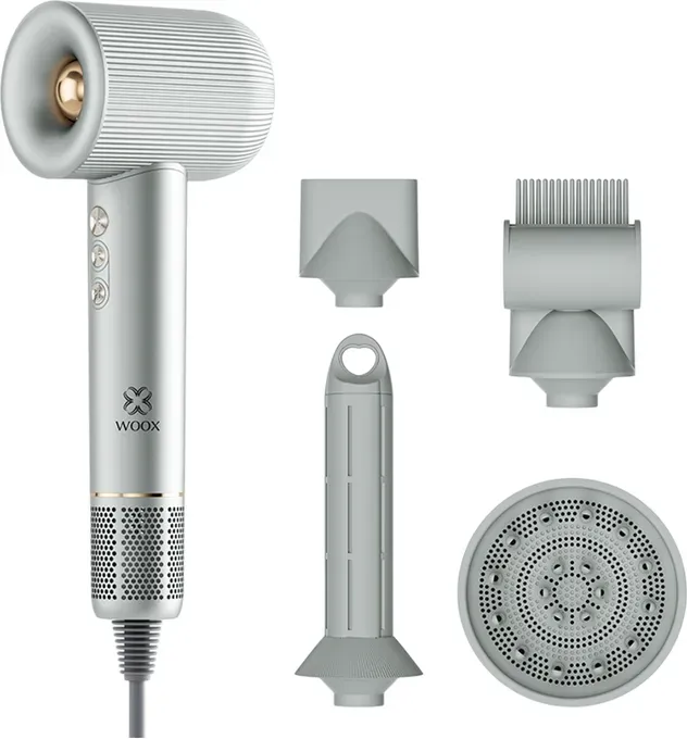 WOOX, MX0202, Hochgeschwindigkeits-Föhn, 1600 W, 3 Luftgeschwindigkeitsstufen, 3 Temperaturstufen, mit Magnetadapter