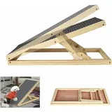 70cm Hunderampe Katzen Rampe Hundetreppe Klappbar aus Holz Petwalk Hundeleiter Auffahrrampe für Haustiere, Anti-rutsch
