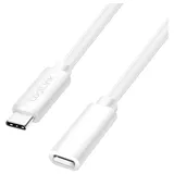 Logilink CU0220 - Sync- & Ladekabel, USB-C® Kabel USB 2.0 USB-C® Stecker, USB-C® Buchse 1.00 m Weiß