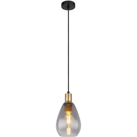 GLOBO Rauchglas 1-flg. 15 cm oval schwarz