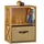 Relaxdays Regal Bambus mit Korb, 2 Ablagen, Holz Standregal, Badregal, Faltbox, HxBxT: 54 x 42 x 29 cm, natur braun