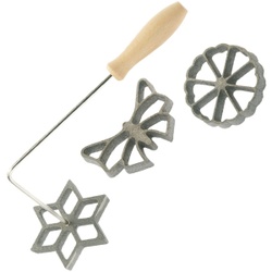 WESTMARK Waffelbäckerei mit 3 Motiven, Zum einfachen Zubereiten von Rosettenwaffeln, Formengröße: 7 - 9 cm