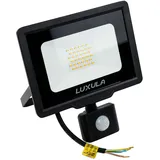 LUXULA LED Strahler mit Bewegungsmelder außen 30W Fluter 3000lm 4000K Neutralweiß IP65 wasserdicht, LED Außenstrahler für Garten Garage Werkstatt, Wandleuchte Lampe für außen, Flutlicht - schwarz