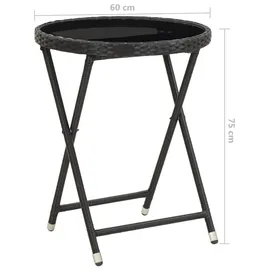 vidaXL Bistroset 3-tlg. Schwarz