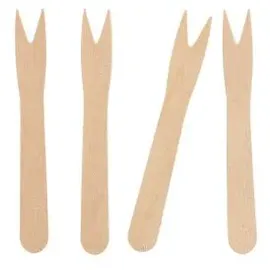 Papstar Pommes-Frites-Gabeln Holz 8,5 cm 50 St.