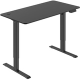 Logilink Elektrisch höhenverstellbarer Schreibtisch, 1 Motor, 720–1140 mm, schwarz mit Tischplatte (schwarz)