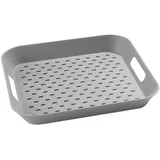 CASANOVA casa NOVA Tablett YULE, 38 cm grau - Mit 2 Griffen - rutschfest