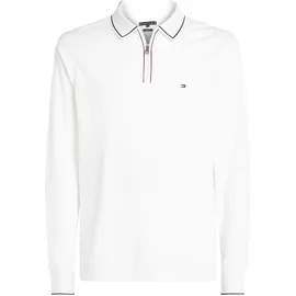 Tommy Hilfiger Langarm-Poloshirt »LS ZIP RWB DETAIL REG POLO«, weiß