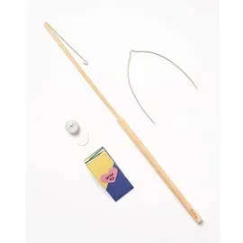 Folia Laternenstab Holz ca. 58 cm inkl. Drahtbügel und 1 LED Licht