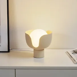 LINDBY Tischleuchte Lindby, Fiora, Beige, für Wohnzimmer, Metall, Modern, / 21