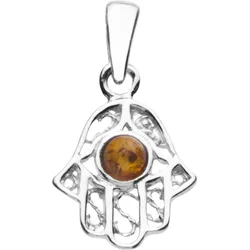 Ketten-Anhänger OSTSEE-SCHMUCK "Ostsee-Schmuck Anhänger kleine Hand Anhänger kleine Hand", weiß, Schmuckanhänger, Damen, 18 x 10mm, Silber 925 (Sterlingsilber), 0.8 g
