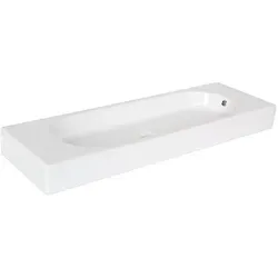 Doppelwaschtisch AREA 1100 x 110 x 350 mm, 2 Hahnlöcher, Keramik, weiß - 93 943 33