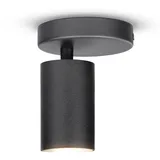 Paco Home Strahler, Schwarz, Schwarz, Metall, 5.7x12.7x9 cm, Lampen & Leuchten, Innenbeleuchtung, Spots & Strahler, Wandstrahler