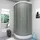 AcquaVapore D10-23M0 Komplettdusche mit Schiebetür 100 x 100 cm schwarz Sicherheitsglas D10-23M0