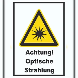 Achtung Optische Strahlung A1 (594x841mm) Schild