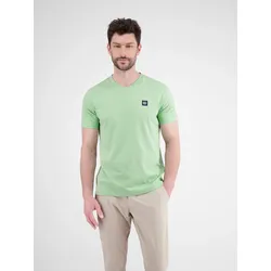 T-Shirt LERROS "LERROS Herren T-Shirt mit V-Ausschnitt", Herren, Gr. XL, light peppermint, 100% Baumwolle, V-Ausschnitt, Kurzarm, Shirts