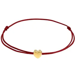 Elli Herz Liebe Trend Textilband 925 Silber Armbänder & Armreife   Damen 