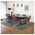 Home Deluxe Essgruppe Eckig AVENCIA inkl. U-Fuß - 240 x 120 cm Dark Oak, (7-tlg), MDF Esstisch mit U-Fuß & Esszimmerstühle für Esszimmer & Wohnzimmer grau