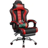 Yaheetech Gaming Stuhl Kunstleder Schwarz